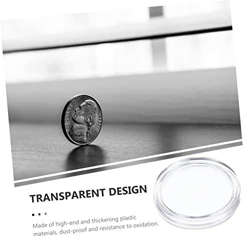 Capsulas protectoras transparentes para monedas 100 piezas miniatura 5
