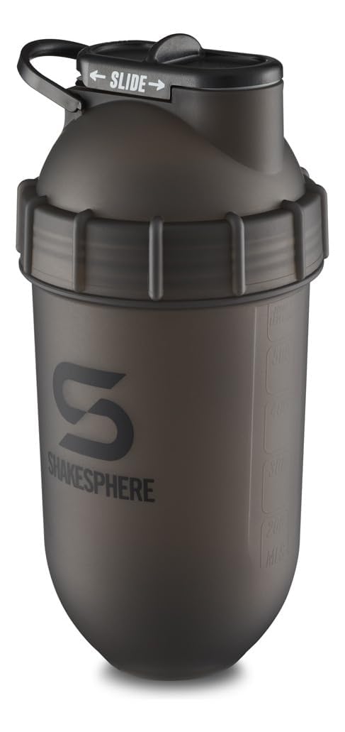 Shakesphere Tumbler: Protein Shaker Bottle, 700Ml - Capsule Shape Mixing - Easy Clean Up - No Blending Ball Or Whisk Needed - Bpa Free - Mix & Dr