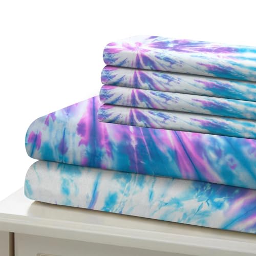 Housse de couette hypoallergénique tie-dye pour le sommeil des ados
