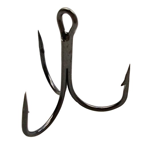 Shaddock 35647 - Ganchos de Pesca de Acero al Carbono, 100 Unidades, tamaño 2, 4, 6, 8, 10, 12 y 14, Color Negro