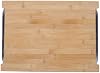 Tabla de cortar con cajón, tabla de picar multiusos para frutas, verduras, carne, queso, fácil de limpiar, resistente, madera y acero inoxidable 2