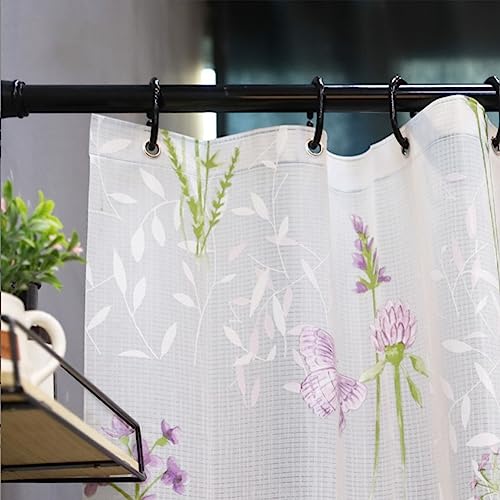 Shower Curtain Rod, Oval Clothes Hanging Bar Rail Extendable Shower Tension Rod for Curtains, Bathroom Window Closet Hanging Pole (25-40 thin rod with a diameter of 1.3cm)