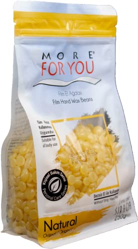 More For You Film Hand Wax Sir Agda - Cera caliente para depilación - 250 gramos (paquete de 1) (Natural, 250 g (paquete de 1))
