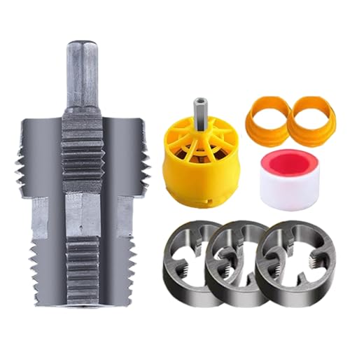 Gjnjfdf Herramienta De Rosca De Pvc Herramienta Para Hacer Roscas 1 2 Pulgada 3 4 Pulgada 1 Pulgada De Tubería De Rostro Matrices Para Roscar Tuberías Conjunto De Roscas De Tubería