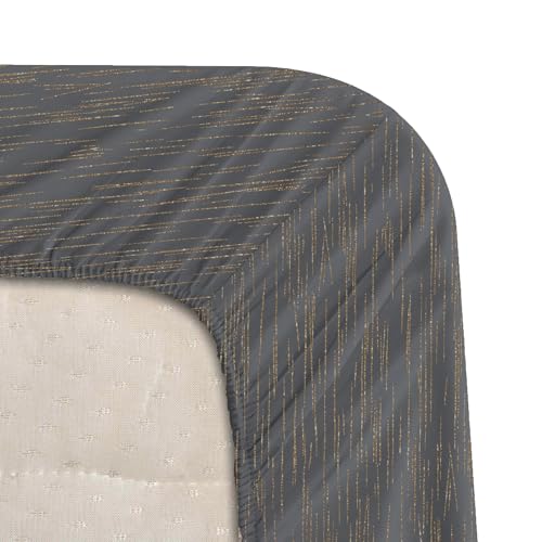 Image of Stoa Paris 350TC Luxture Cotton King Fitted Bedding Set with 2 Pillow Covers, All-Around Elastic Fitted Bedsheet 183cm x 198cm + 30cm Drop, All Season Comfort, Breathable, Panache 2.0 - Grey