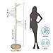 Vrietina Metal Scarf Rack, Freestanding Spiral Scarf Holder Commercial Hijab Organizer Belt Pants Hanger with 30 Rods for Clothing Store Home, Space Saving Shelves (Color: Gold, Size: 17''x67'')