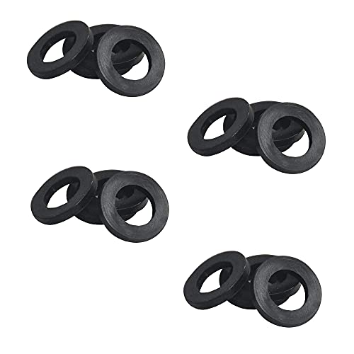 DANCO Leak-Preventing Showerhead Gasket, Black, 3/8-Inch x 3/4-Inch, 3-Pack (80925), 4 Pack