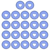 PATIKIL 28mm Plastic Book Binding Discs, 22 Pack Discbound Expansion Discs Heart Binder Rings for DIY Notebook Planner, Lavender Color