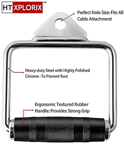 Image of Pair of D-Shaped Handles - Cable Machine Attachments for Versatile Upper Body Workouts