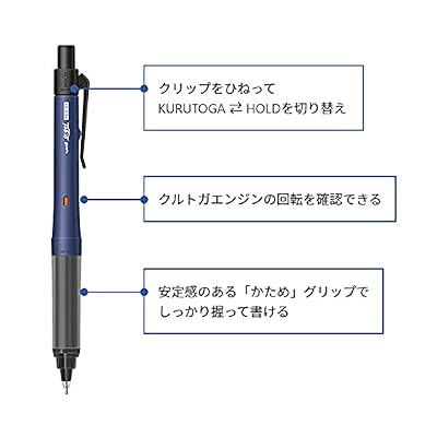 Uni Alpha-Gel Switch Mechanical Pencil, 0.5 mm, Black Body (M51009GG1P.24)