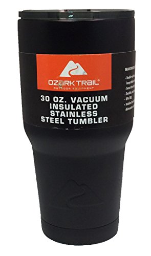Ozark Trail Tumbler Cup Vacuum Insulated Stainless Steel 30 Ounce, One Size (Matte Black)
