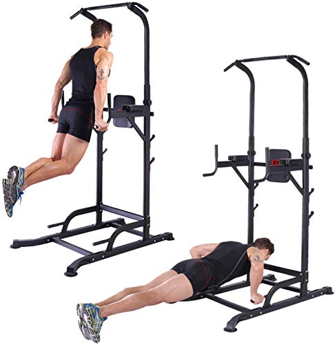 K KiNGKANG Power Tower Adjustable Height Multi-Function Home Strength Training Fitness Workout Station, T056