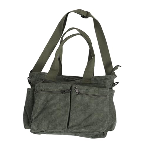 Sac cabas côtelé femme vert sac bandoulière travail et shopping