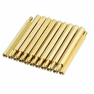 Generic 20pcs M3 60+6mm Female Male Thread Brass Hex Standoff Spacer Screws PCB Pillar|Screws| -