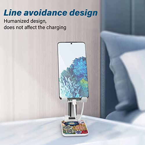 Image of Foldable Desk Phone Holder - Adjustable Angle iPhone & Samsung Smartphone Stand