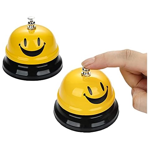 Call Bell, 2 Pcs Service Bell, Counter Bell, Desk Service Ringing Call Bell, Hotel Counter Desk Bell, Bar Desk Bell Ring, Service Call Bells, Porter Bell, for the Kitchen, Restaurant, Concierge Cover