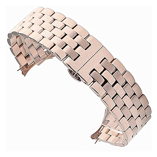 Bracelet acier inoxydable cinq perles tête plate pour rénovation montre