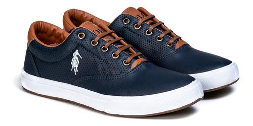 Combo 2 Tenis Masculino Polo Open Promocao Envio 24 Horas Tamanho:42;Cor:MARROM - MARINHO