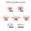 Ceramic Pots and Pans Set Non Stick, 7 Pcs Nonstick Cookware Set with Detachable Handle RV Camping Induction Kitchen Cookware Set Non Stick, PFAS PFOA & PTFE Free #1