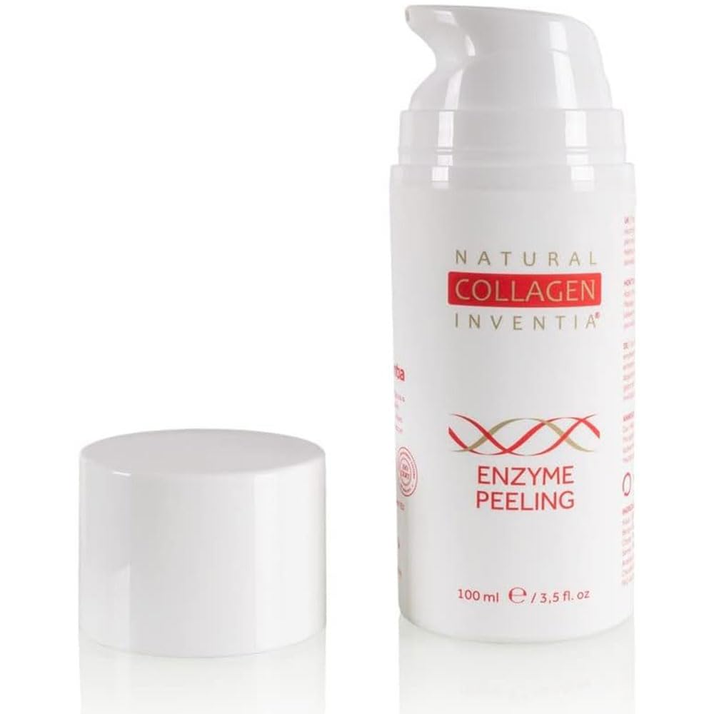 Natural Collagen InventiaEnzymatic Face Scrub for Women and Men - 100ml - Removes Dead Epidermis Improves Skin Complexion Moisturises - Gentle Exfoliation, Nourishes Skin, Smoothes and Firms