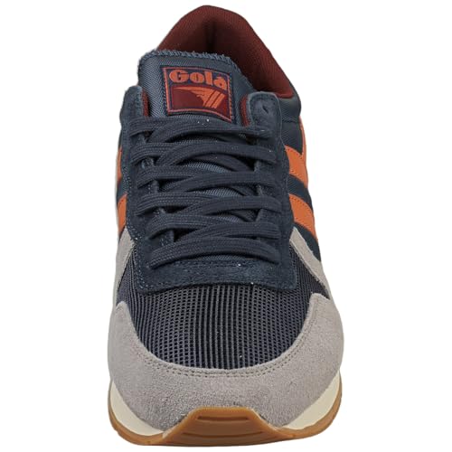 Gola Daytona Mens Classic Trainers in Navy Orange3