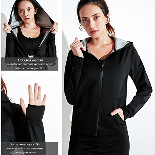 Traje sauna para mujer entrenamiento eficaz en gimnasio chaqueta de sudor 4XL 5