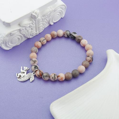 MollyQueen Cute Squirrel Gifts - Squirrel Jewelry Bracelet Inspirational Gift for Friend3