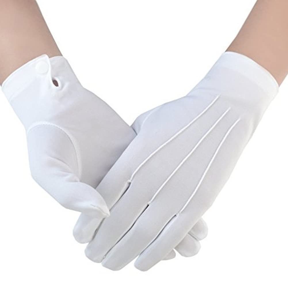 weiße handschuhe, 3 paar Smokinghandschuhe, pantomime handschuhe weiß