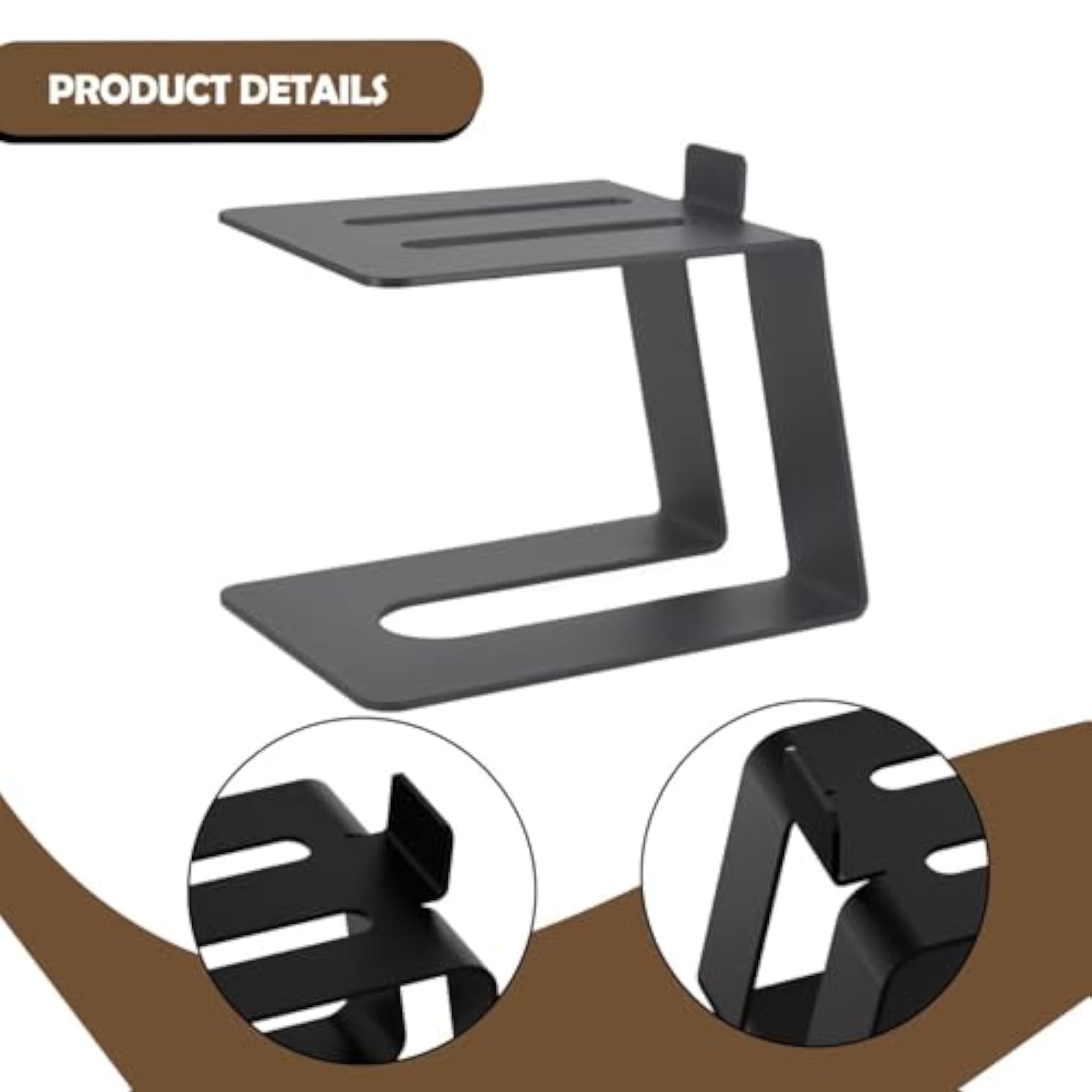 2X Tabletop Speaker Stand Multifunctional Rack