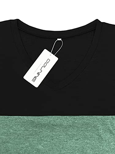 Image of DOLNINE Plus-Size Tops for Women Casual Short Sleeve Color Block T-Shirts | Basic Going Out Tees, Summer Trendy Loose Fit Tunics