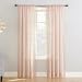 No. 918 Emily Sheer Voile Rod Pocket Curtain Panel, 59" x 84", Whisper