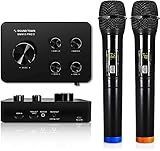 Sound Town Wireless Microphone Karaoke Mixer System with HDMI ARC, Optical, AUX, Bluetooth - Supports Smart TV, Media Box, Sound Bar (SWM15-PRO)