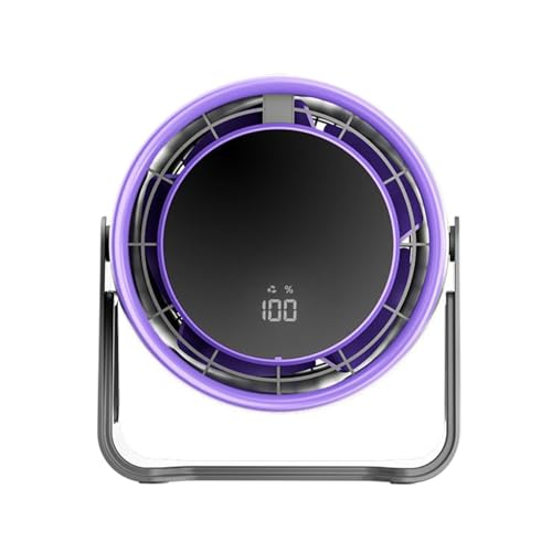 Genérico Desk Fan, Quiet Air Circulator, recargable con 100 velocidades, control de pantalla digital, 19 x 16 cm, solución de refrigeración portátil, perfecta para dormitorio, cocina, hogar, camping y