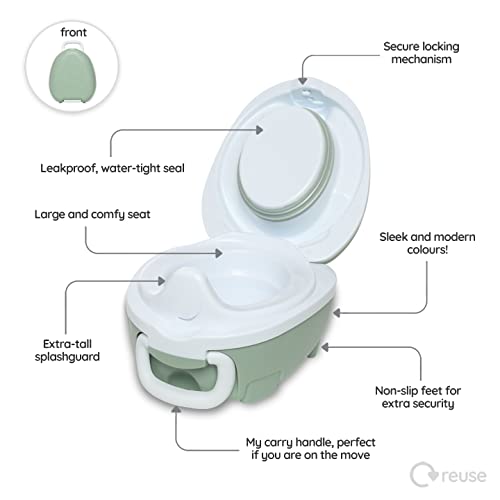 My Carry Potty - Travel Potty, Award-Winning Portable Toddler Toilet Seat For Kids To Take Everywhere (Grey Pastel) #TOP2