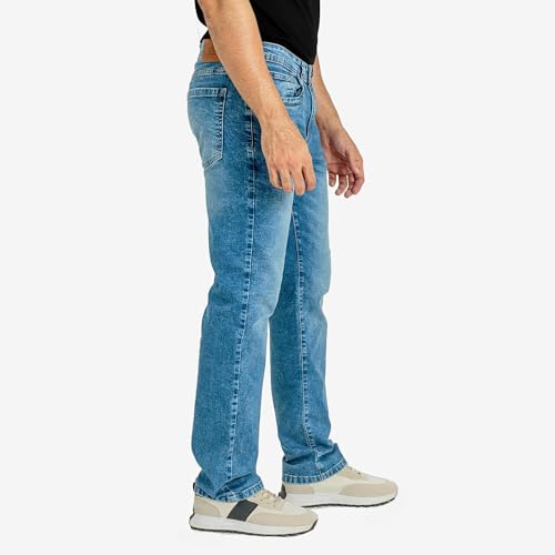Essentials Men’s Regular Fit Comfort Flex Waist Jeans Crafted with Premium Cotton Stretch Fabric4