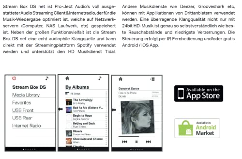 Pro-Ject Audio Systems Stream Box DS net zilver, Hires audio streamer met wifi en ethernet, ondersteunt internetradio (vTuner), Spotify, Tidal, DLNA/UPnP, USB-bronnen - Image 4
