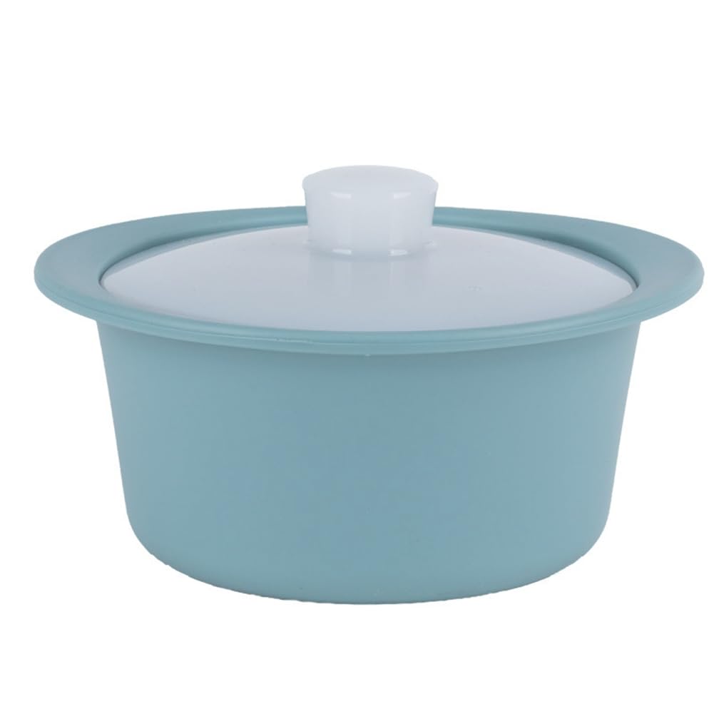 Sknrlko Dishwasher Safe Silicone Microwave Steamer Pot with Handle& Lid-Grade Steamer Bowl, Heat- Cooker