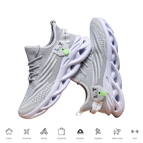 Image of EGMPDA Mens Shoes Running Slip On Tennis Walking Shoes Lightweight Breathable Sneakers for Gym Work Casual Soft Sole Trainers Non Slip Athletic Footwear