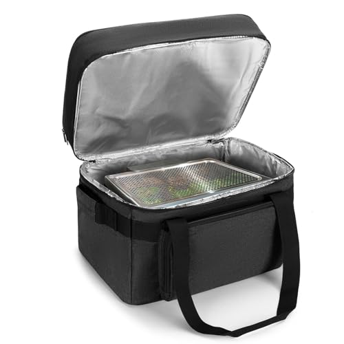 ycezw Bolsas de transporte para barbacoa al aire libre, bolsa de barbacoa interior, organizador de barbacoa portátil, bolsa de barbacoa para interiores con almohadilla de suelo, parrilla eléctrica
