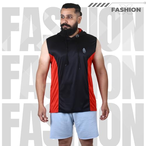 Image of Sleeveless Hoodies T Shirts for Men - Gym Vest, Sando Tank Top Wear, Workout Baniyan, Bodybuilding Tshirts, Sports Tshirt Vests