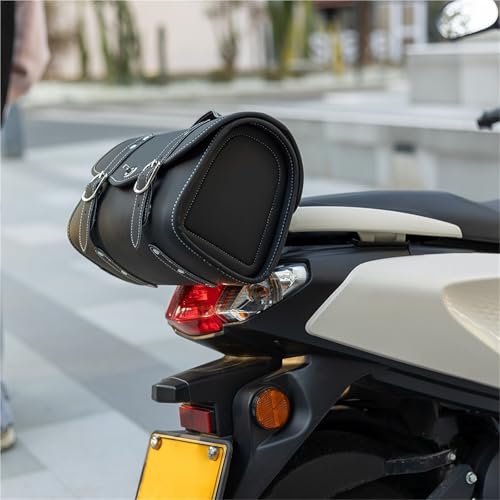 Baúl de moto universal maleta trasera impermeable de PU compatible con Versys 650 4