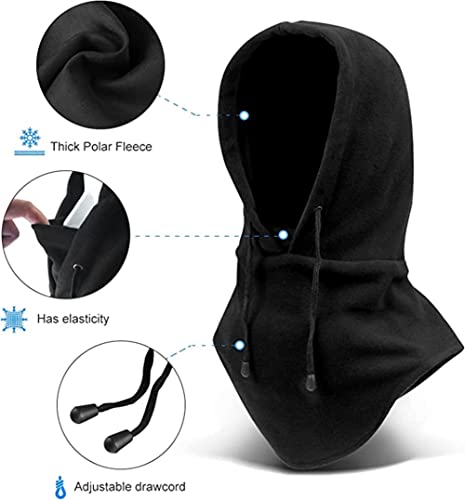 WOULDWIN Balaclava Articulada Bandana Touca Velo Quente Gorro com Máscara Facial de Inverno à Prova