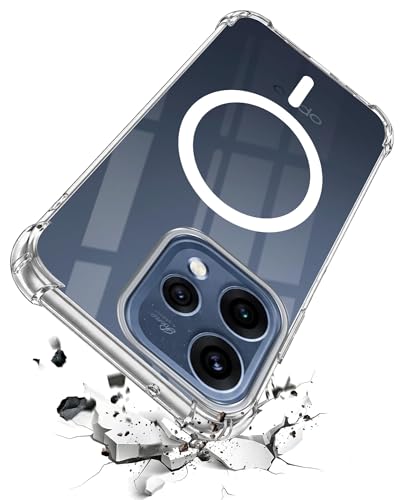 Image of Jkobi Shockproof Crystal-Clear Back Cover for Oppo Reno15 5G | Oppo Reno 15 5G (Magsafe Wireless Support | Drop & Camera Protection | Hard Polycarbonate)