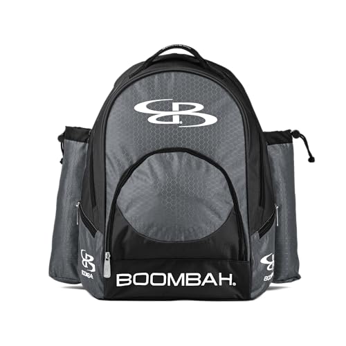 Boombah Tyro Baseball/Softball Bat Backpack - 20" x 15" x 10" - Black/Gray