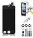 Mobilevie Schermo LCD Retina+Touch Screen su Telaio Non Completo per iPhone - Nero, iPhone 5