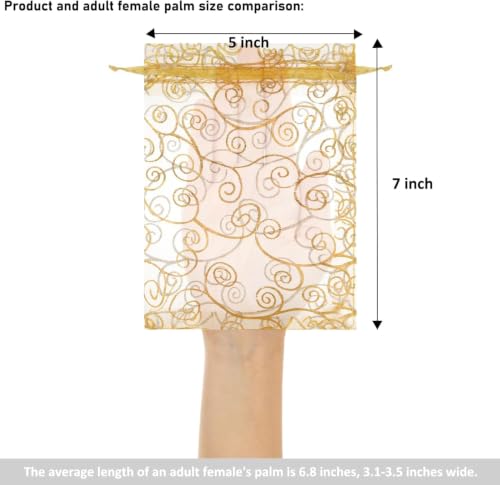 Image of XCLUSY 20PCS (13X18CM)(5x7 inchINCH) Potli Bags for Gifting - Multipurpose Wedding Return Gift Bags | Party Favour, Birthday, Anniversary, Festive Packing Pouches | Organza, Cloth, Brocade, Fancy Luxury Goodie Bags