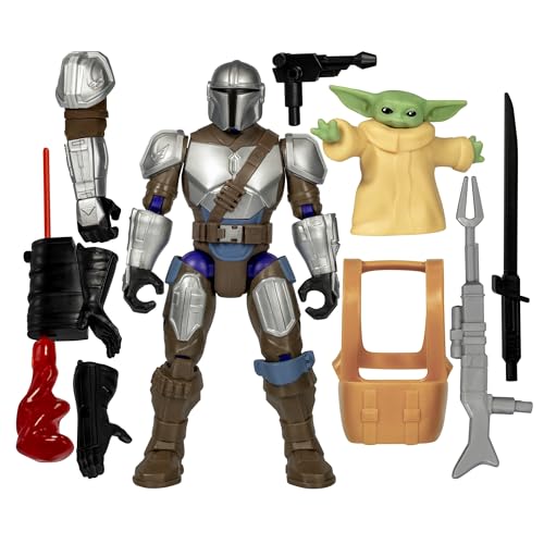 Star Wars MixMashers, Mandaloriano y Grogu, Set de Figuras