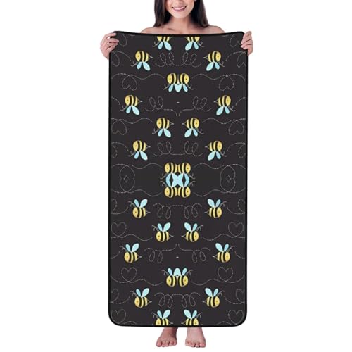 Serviette en velours corail imprimé bourdon pour un bain confortable et doux - 2