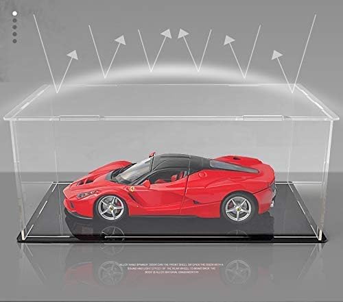Image of Acrylic Display Case for Collectibles | Dustproof Transparent Showcase Box for Action Figures, Miniatures & Models | Countertop Cube with Protective Film ((10x6x6 inch; 25x15x15cm))