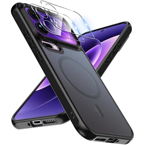 Natbok Coque Magnétique pour Xiaomi 17 Pro Max 5G avec 2 Caméra Protection écran, Compatible avec Magsafe, Etui Translucide Mat Arrière Anti-Rayures Fine...